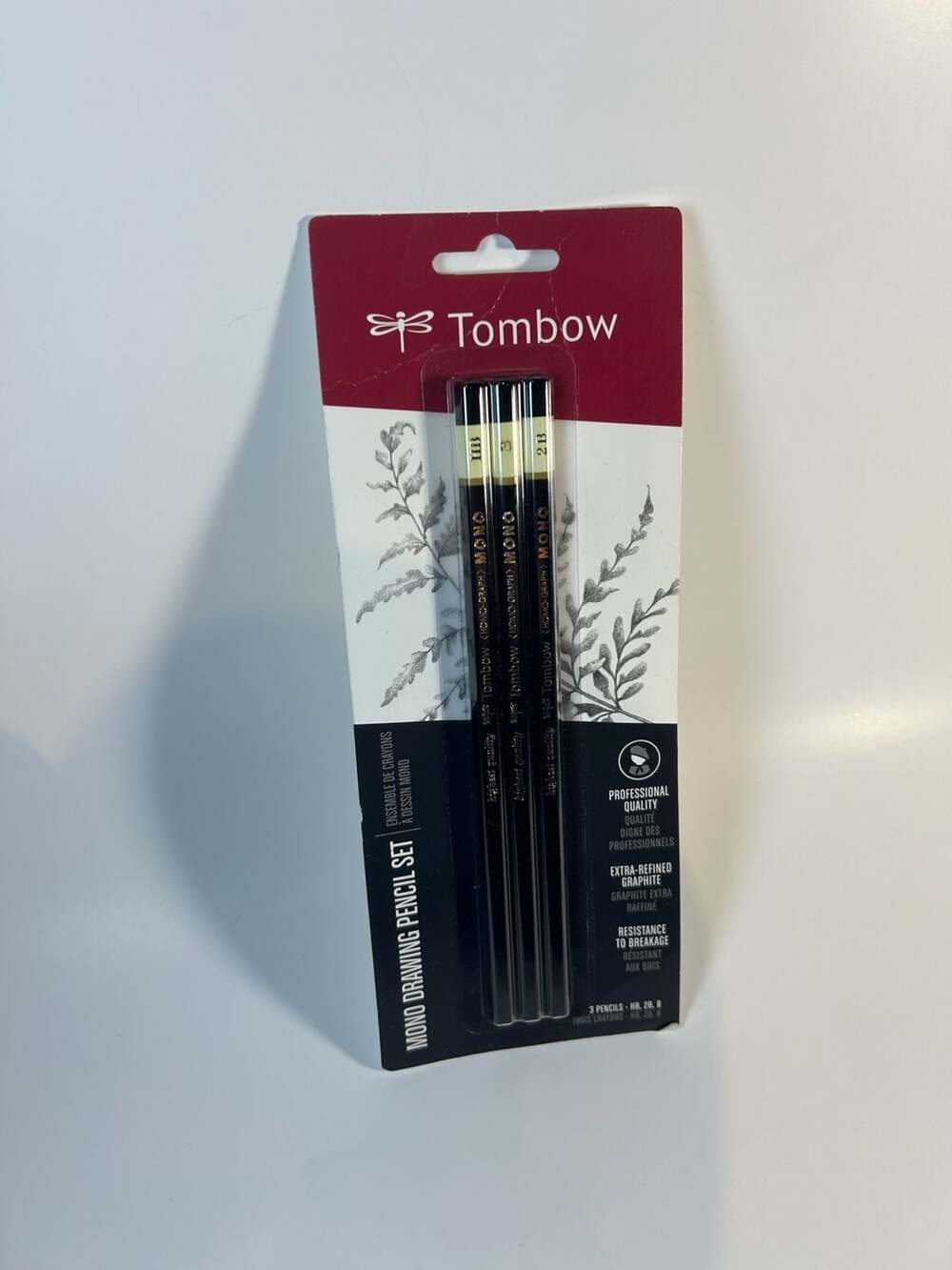 Tombow MONO Drawing Pencil Set, 3-Pack (HB, 2B, B)